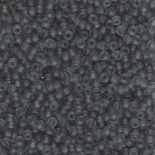 Miyuki rocailles Perlen 11/0 - Matted transparent grey 11-152F